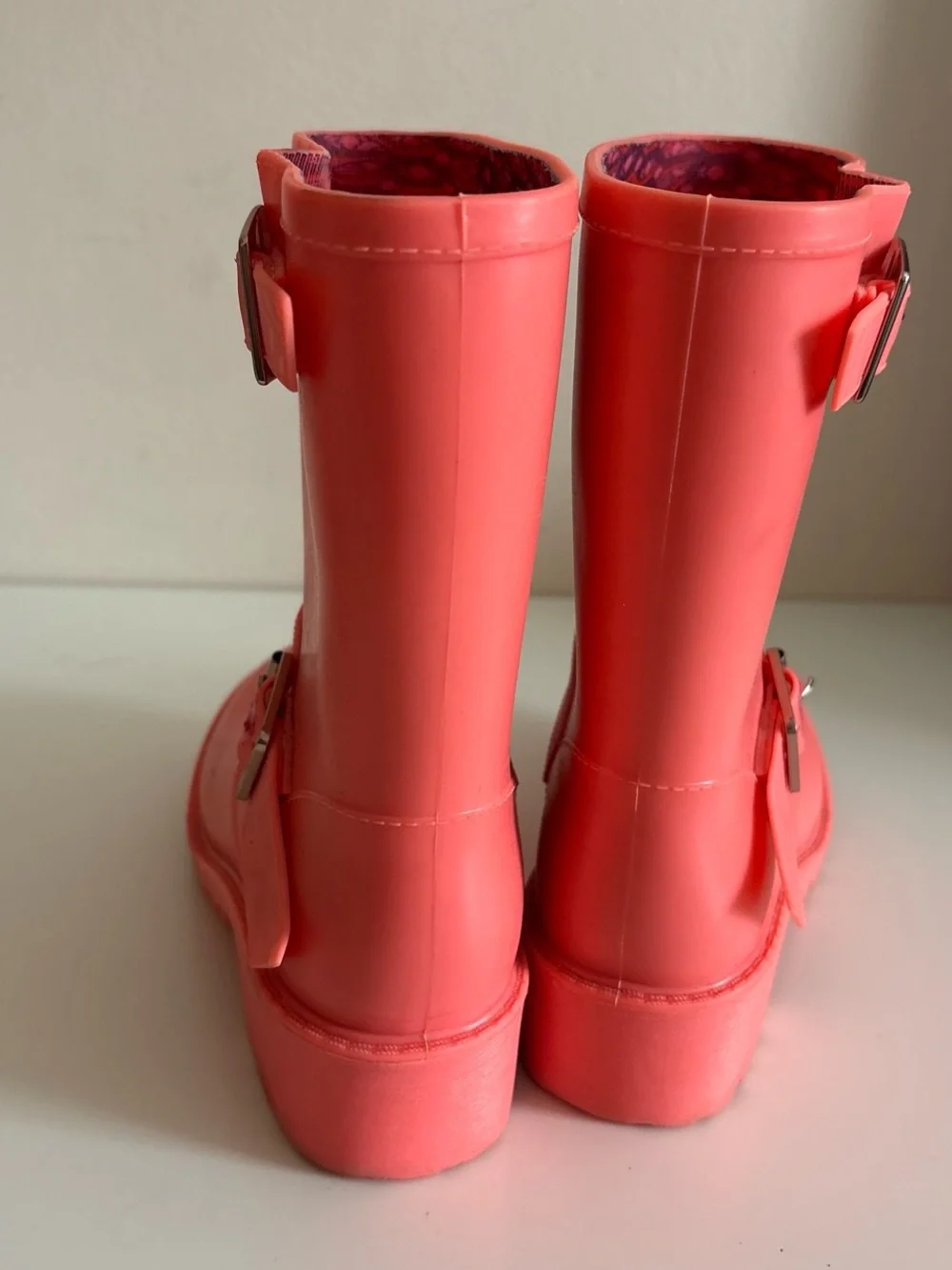 Juicy Couture Coral Pink Waterproof Rain Boots kids 3 enfant 32
